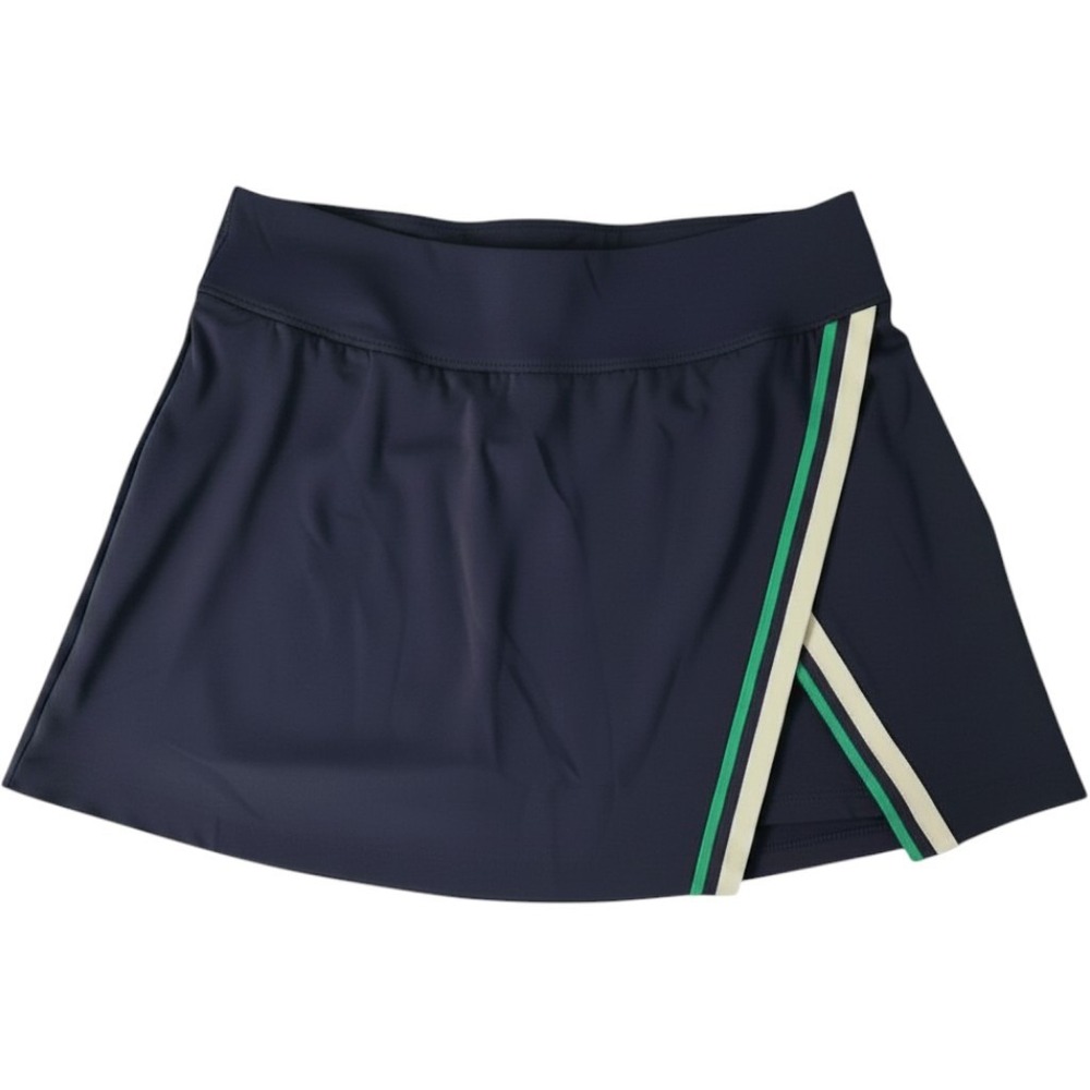 Jessica Simpson Active Navy Blue Striped Wrap Front Tennis Skort Womens Medium